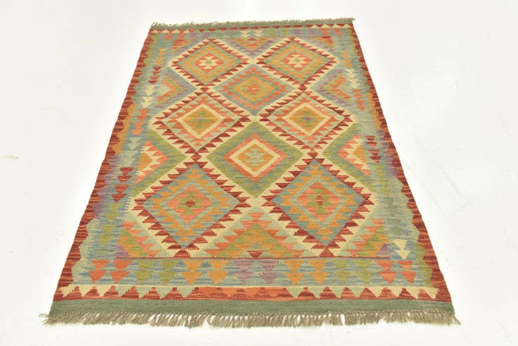 Detail image of 105cm x 160cm Hand Woven Kilim Maymana Wool Rug
