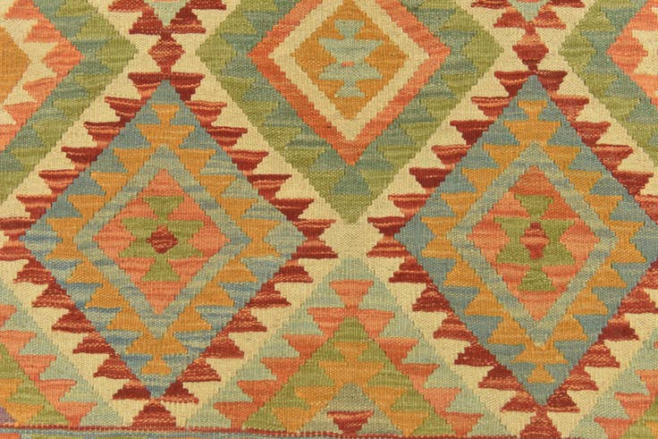 Detail image of 105cm x 160cm Hand Woven Kilim Maymana Wool Rug