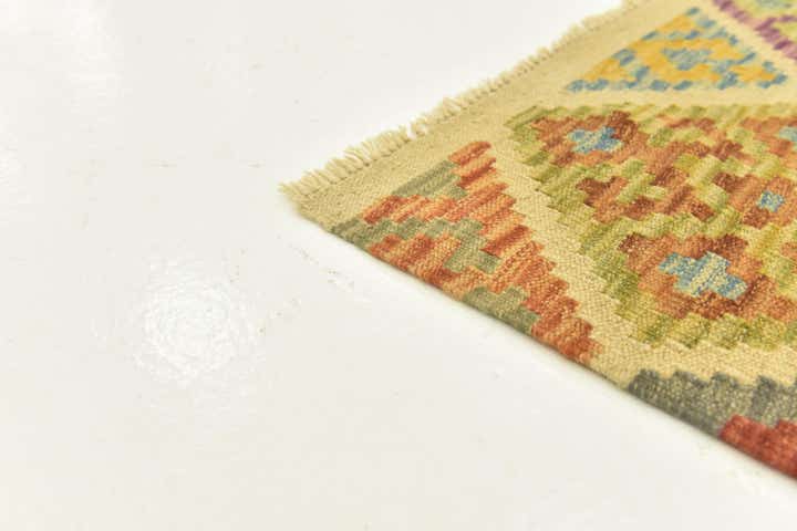 3' 7 x 5' 1 Hand Woven Kilim Maymana Wool Rug