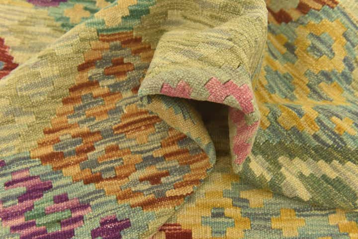 3' 6 x 5' 1 Hand Woven Kilim Maymana Wool Rug