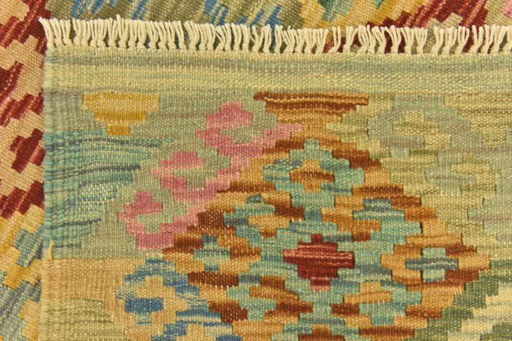 3' 6 x 5' 1 Hand Woven Kilim Maymana Wool Rug