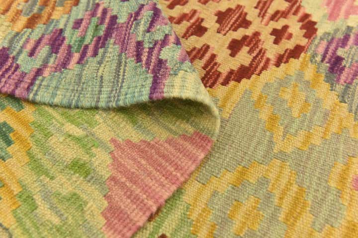 3' 6 x 5' 1 Hand Woven Kilim Maymana Wool Rug