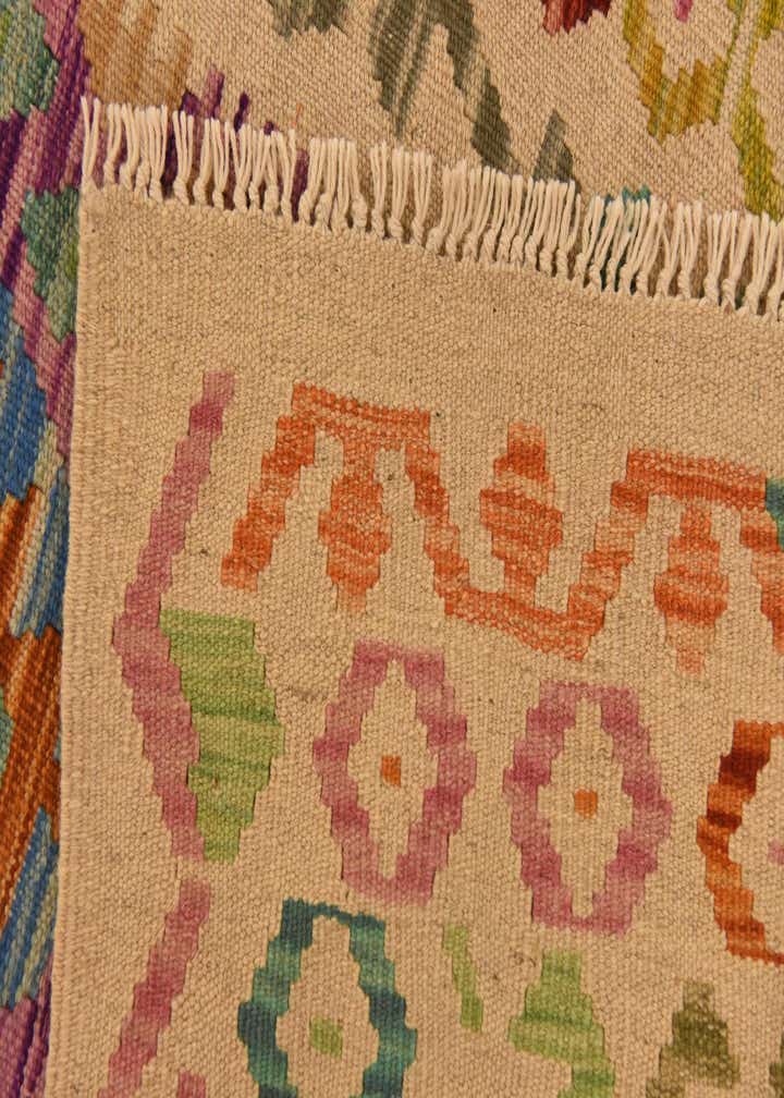 3' 2 x 5' Hand Woven Kilim Maymana Wool Rug