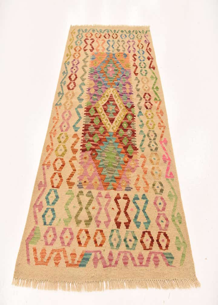 3' 2 x 5' Hand Woven Kilim Maymana Wool Rug
