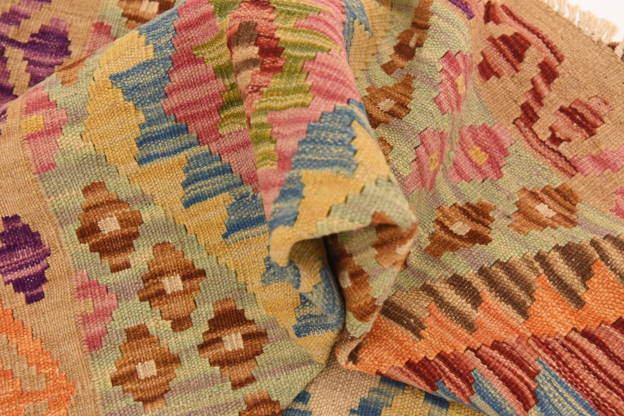 105cm x 150cm Tejido a mano Kilim Maymana Alfombra Lana