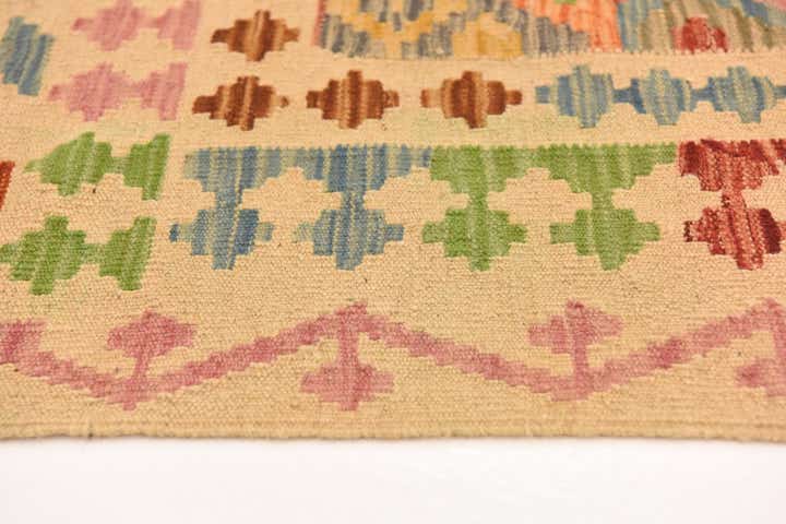 3' 5 x 5' Hand Woven Kilim Maymana Wool Rug