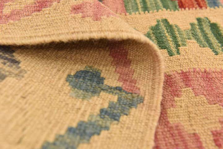 3' 5 x 5' Hand Woven Kilim Maymana Wool Rug