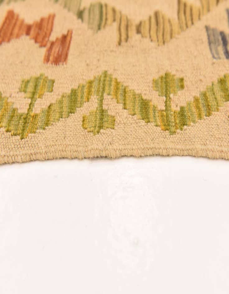 Detail image of 3' 4 x 5'  Hand Woven Kilim Maymana Wool Rug