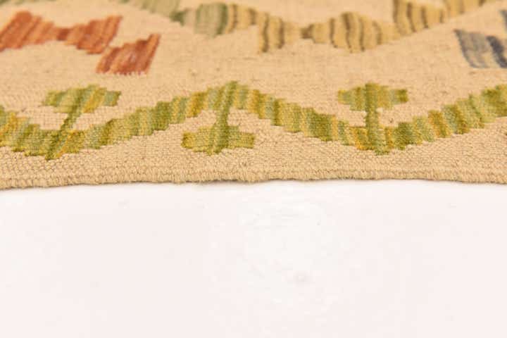 3' 4 x 5' Hand Woven Kilim Maymana Wool Rug