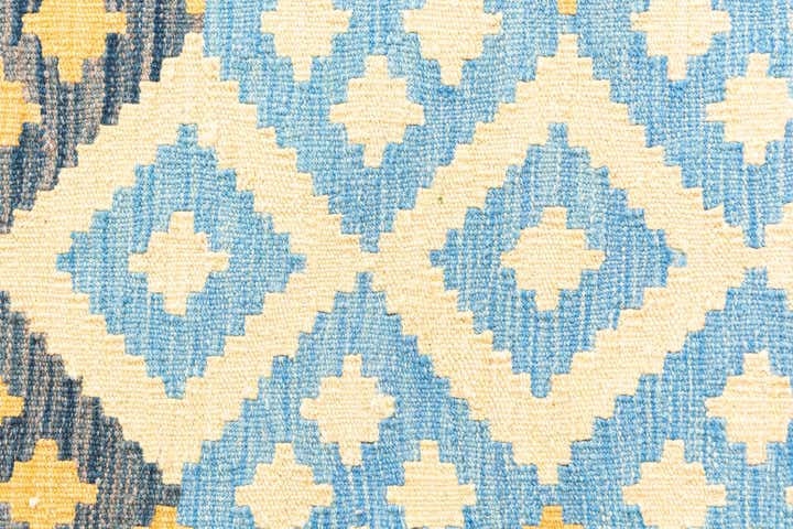 3' 6 x 6' 7 Hand Woven Kilim Maymana Wool Rug