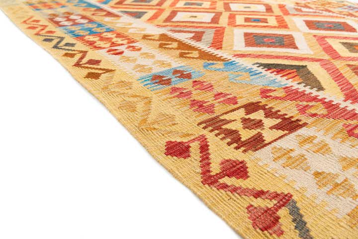 5' 10 x 7' 10 Hand Woven Kilim Maymana Wool Rug