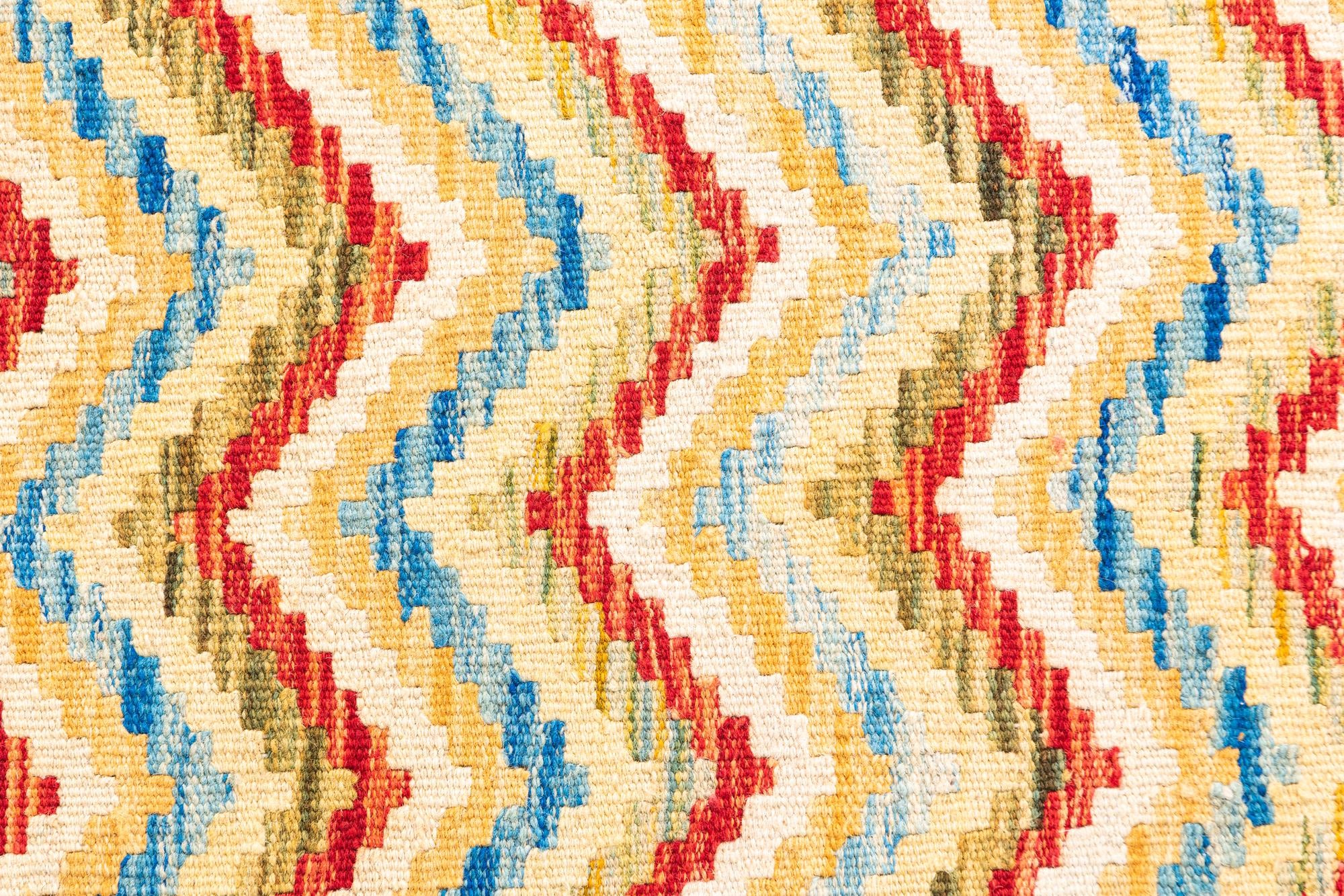 3' 3 x 6' 3 Hand Woven Kilim Maymana Wool Rug