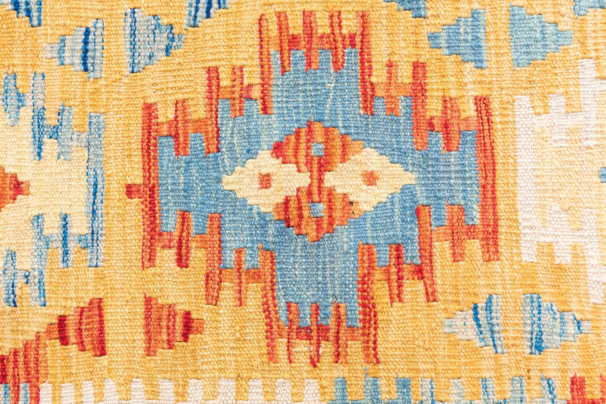 3' 6 x 6' 5 Hand Woven Kilim Maymana Wool Rug