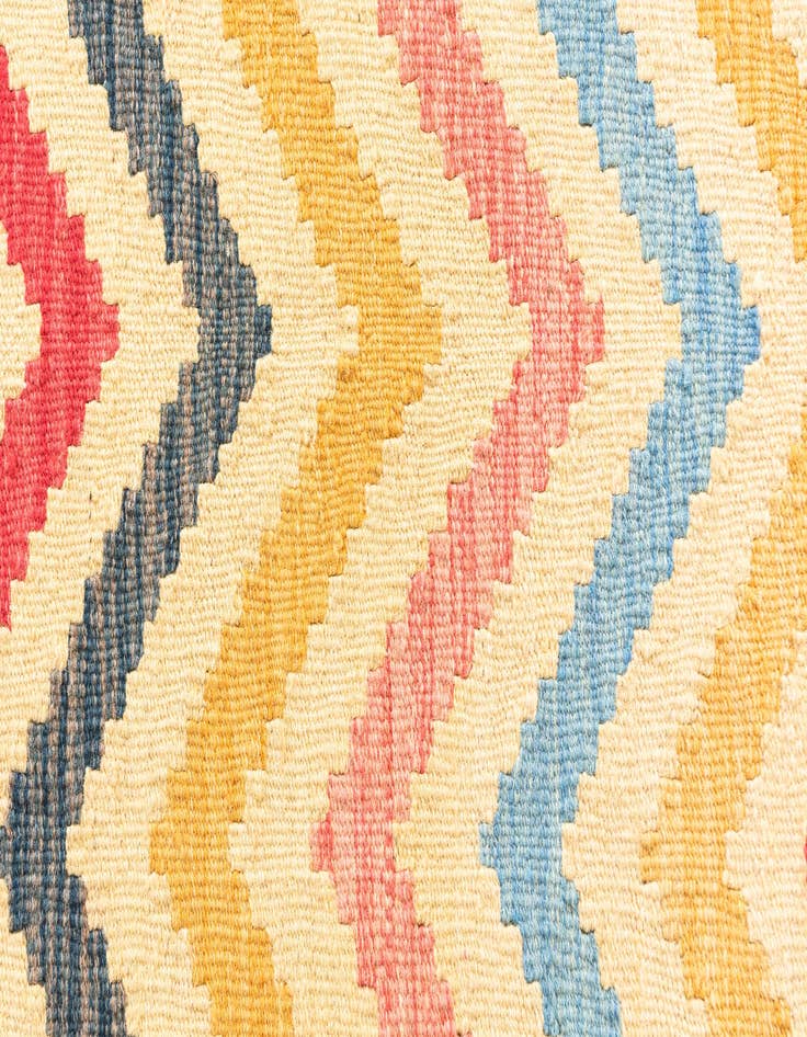 Detail image of 3' 5 x 6' 6  Hand Woven Kilim Maymana Wool Rug