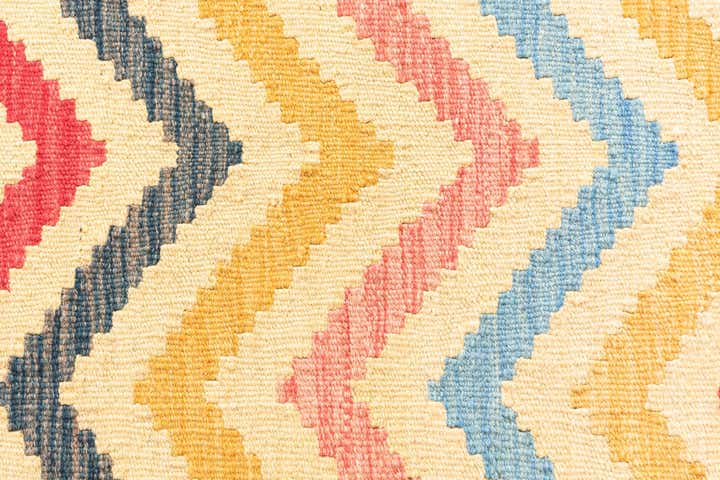 3' 5 x 6' 6 Hand Woven Kilim Maymana Wool Rug