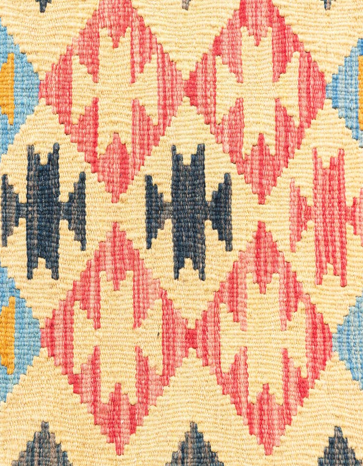 Detail image of 3' 5 x 6' 6  Hand Woven Kilim Maymana Wool Rug