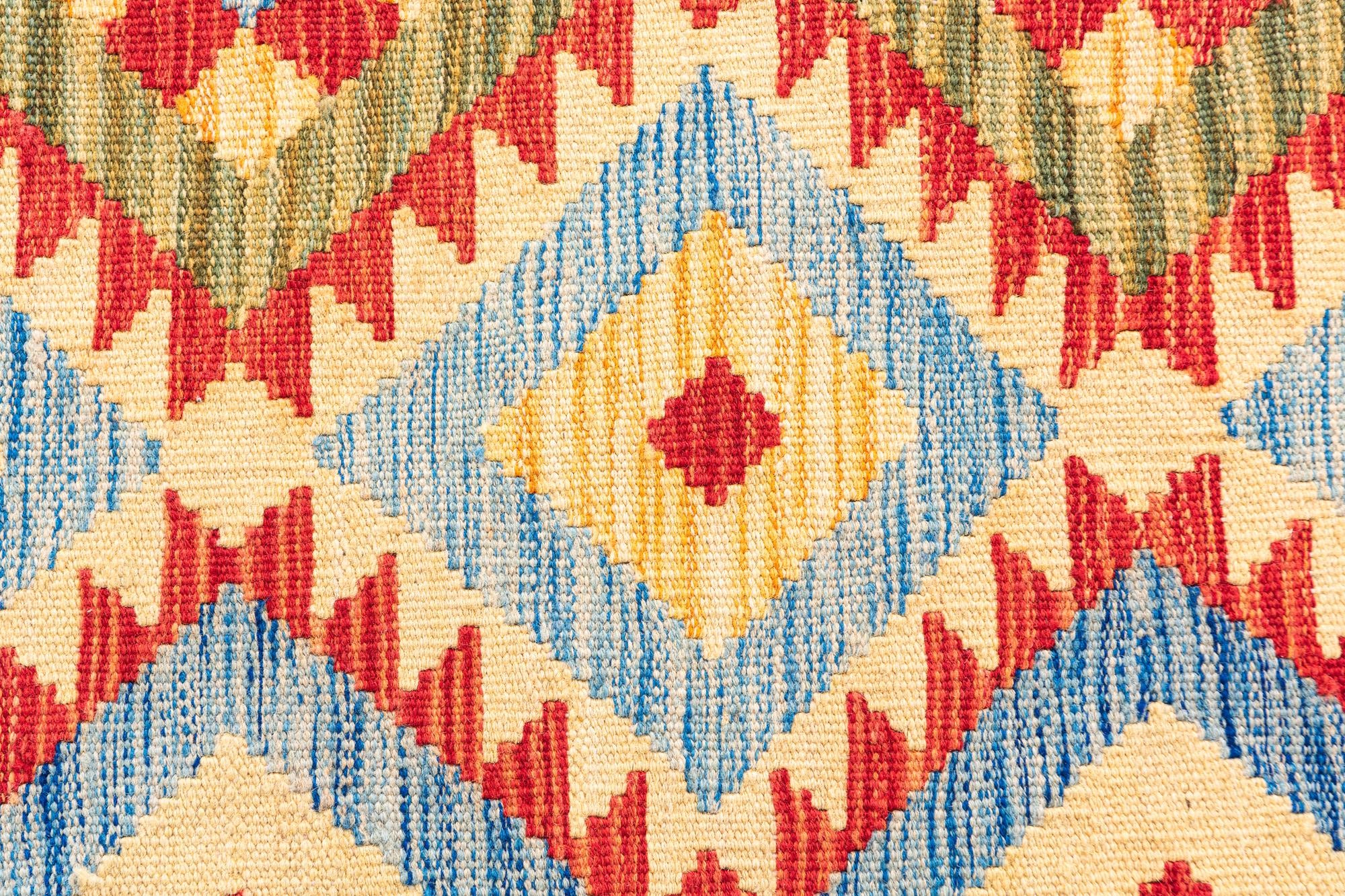 3' 6 x 5' 10 Hand Woven Kilim Maymana Wool Rug