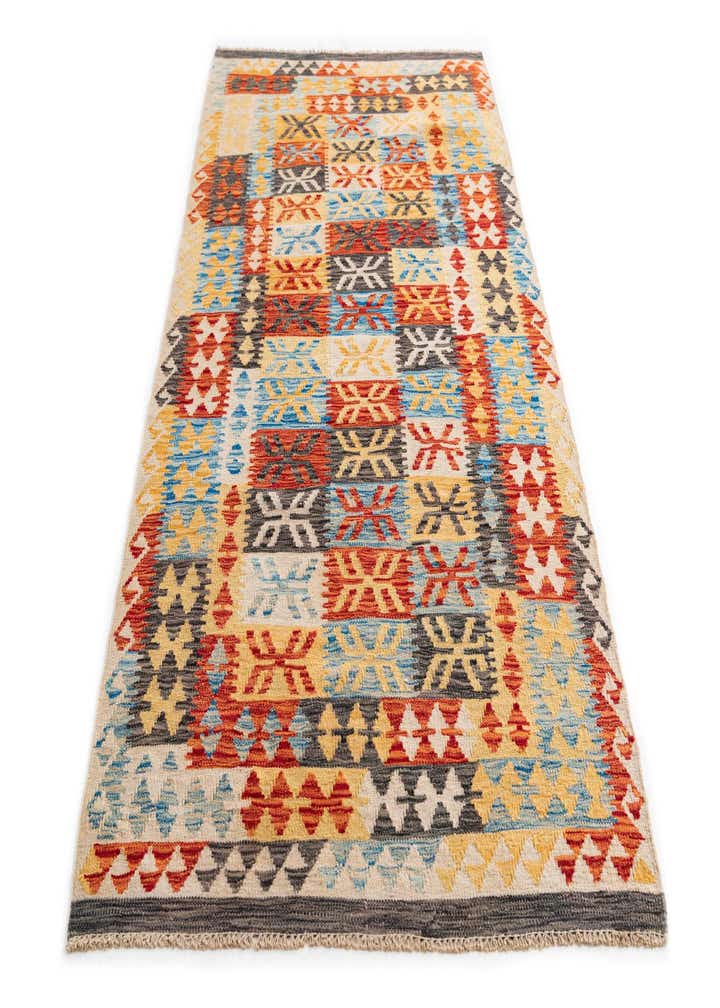 3' 6 x 6' 6 Hand Woven Kilim Maymana Wool Rug
