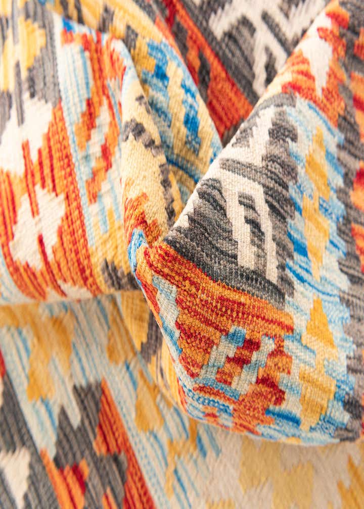 3' 6 x 6' 6 Hand Woven Kilim Maymana Wool Rug