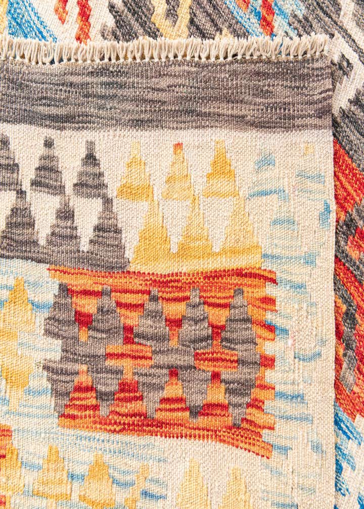 3' 6 x 6' 6 Hand Woven Kilim Maymana Wool Rug