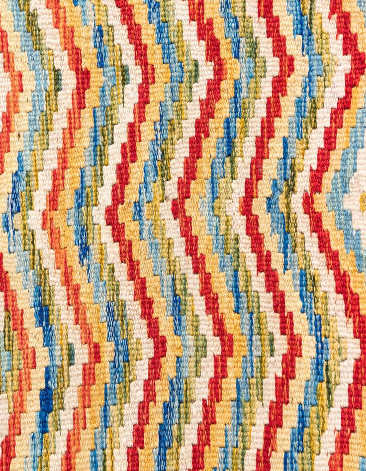 Detail image of 3' 4 x 6' 4  Hand Woven Kilim Maymana Wool Rug