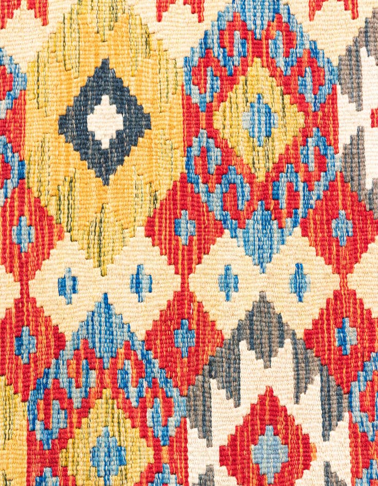 Detail image of 3' 6 x 6' 8  Hand Woven Kilim Maymana Wool Rug