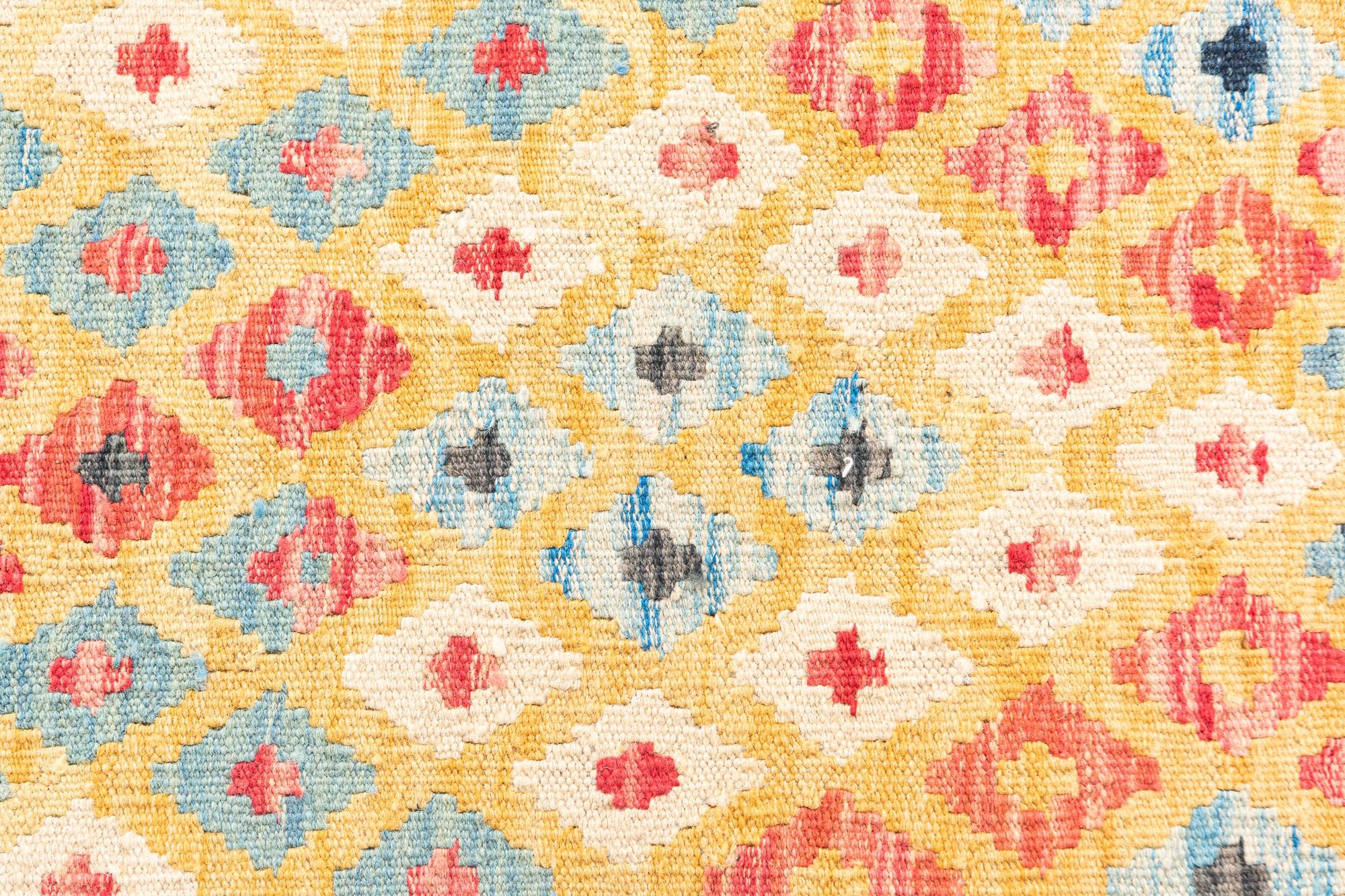 3' 7 x 6' 9 Hand Woven Kilim Maymana Wool Rug