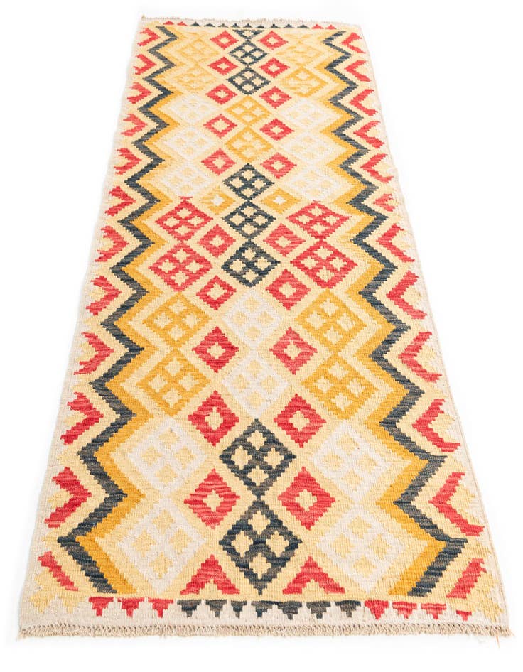 Detail image of 3' 6 x 6' 5 Hand Woven Kilim Maymana Wool Rug