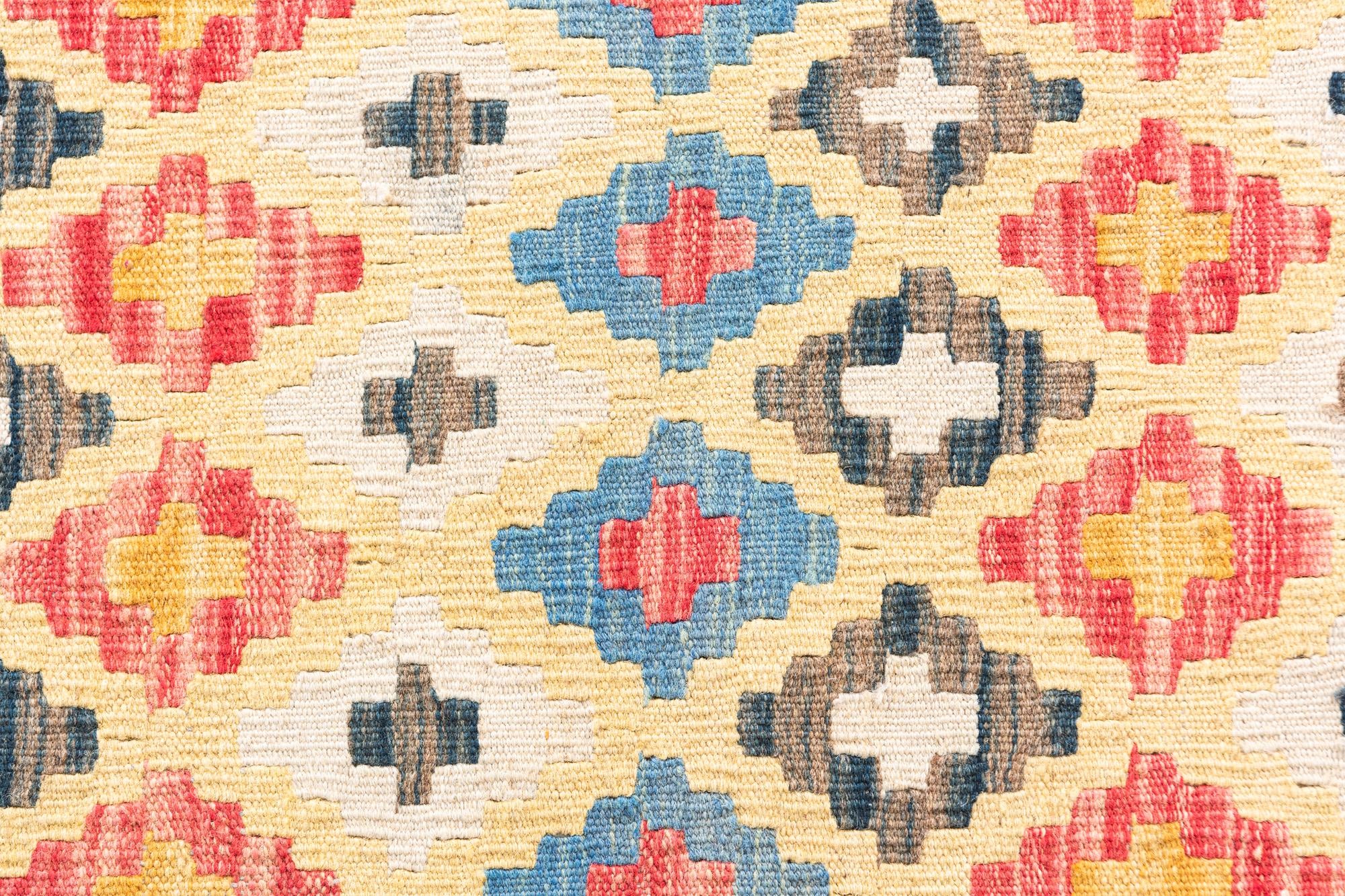 4' 3 x 5' 8 Hand Woven Kilim Maymana Wool Rug
