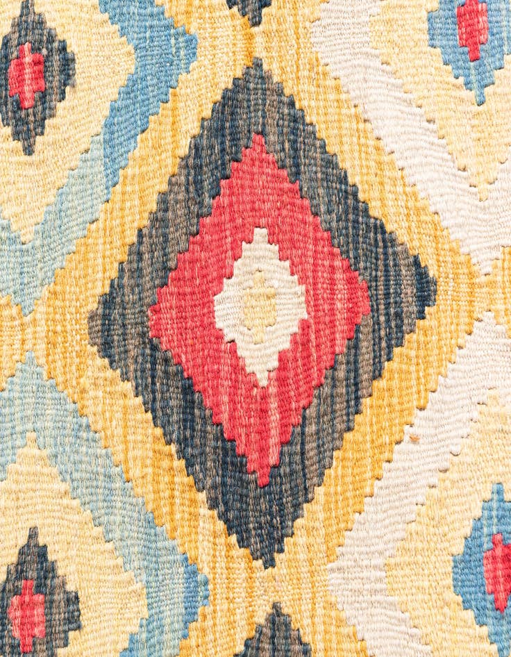 Detail image of 4' 2 x 5' 9  Hand Woven Kilim Maymana Wool Rug