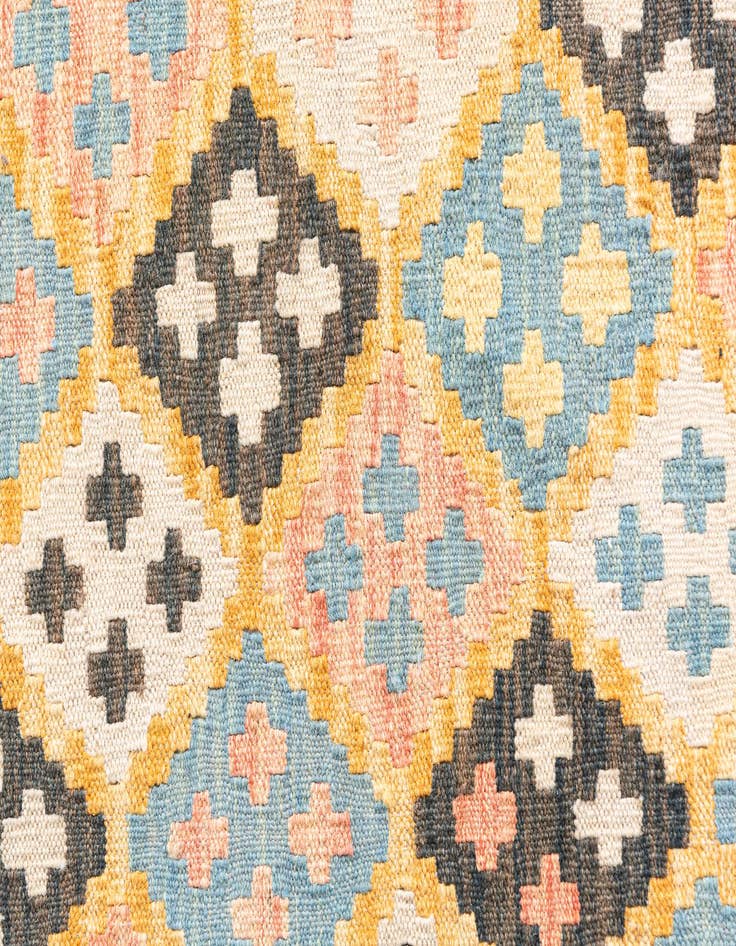 Detail image of 4' 4 x 6'  Hand Woven Kilim Maymana Wool Rug