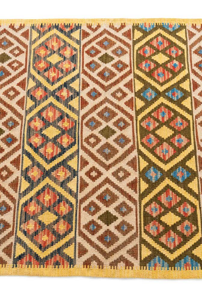 3' 4 x 5' Hand Woven Kilim Maymana Wool Rug