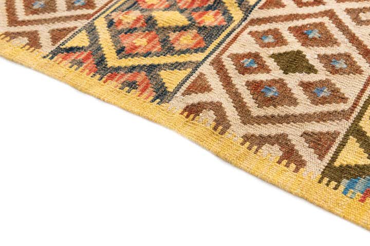 3' 4 x 5' Hand Woven Kilim Maymana Wool Rug