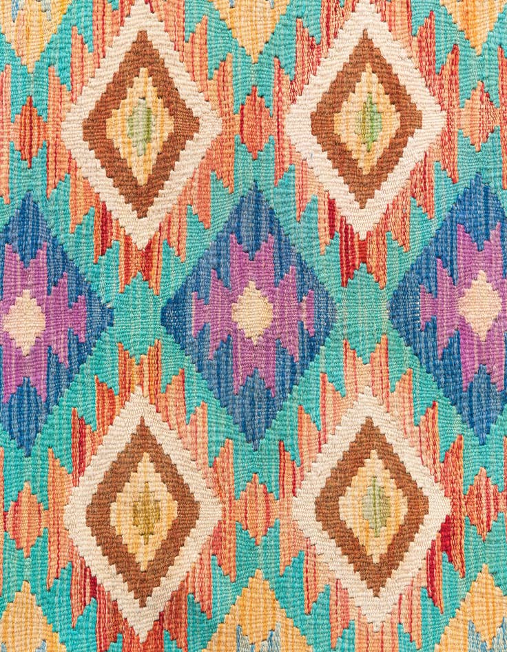 Detail image of 3' 4 x 5' 1  Hand Woven Kilim Maymana Wool Rug