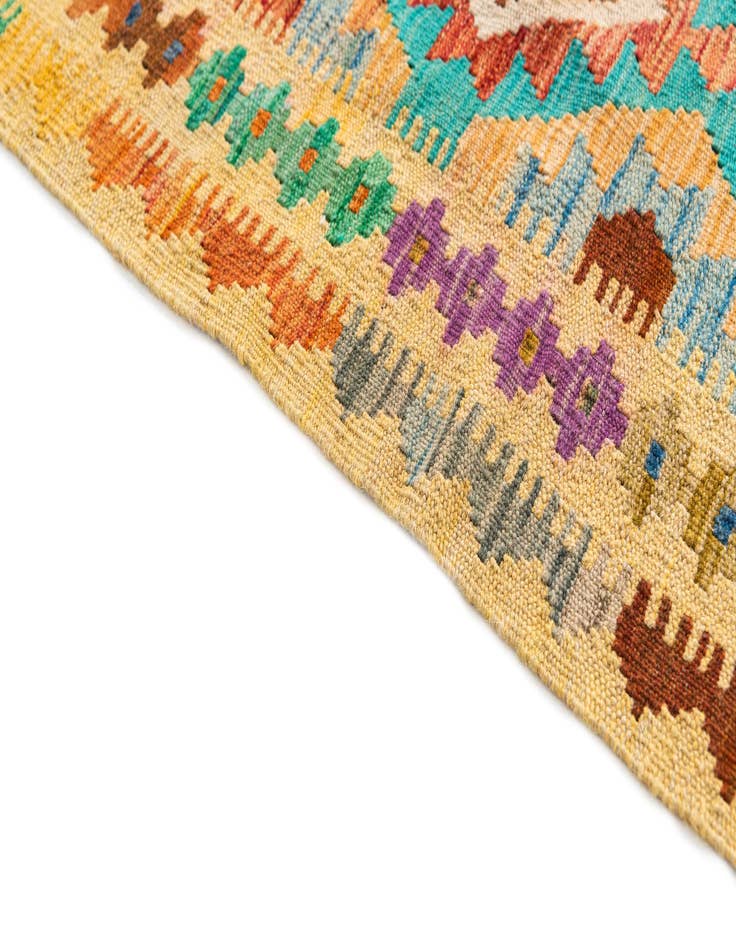 Detail image of 3' 4 x 5' 1  Hand Woven Kilim Maymana Wool Rug