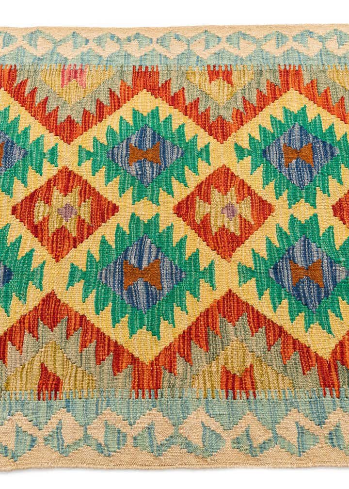 3' 1 x 5' Hand Woven Kilim Maymana Wool Rug