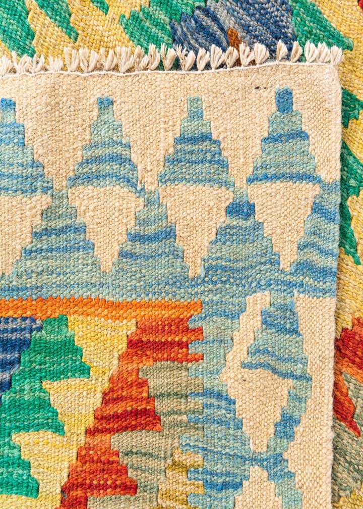 3' 1 x 5' Hand Woven Kilim Maymana Wool Rug