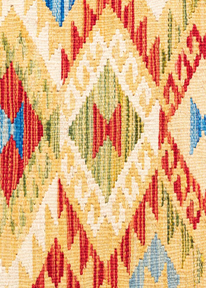 3' 6 x 6' 8 Hand Woven Kilim Maymana Wool Rug