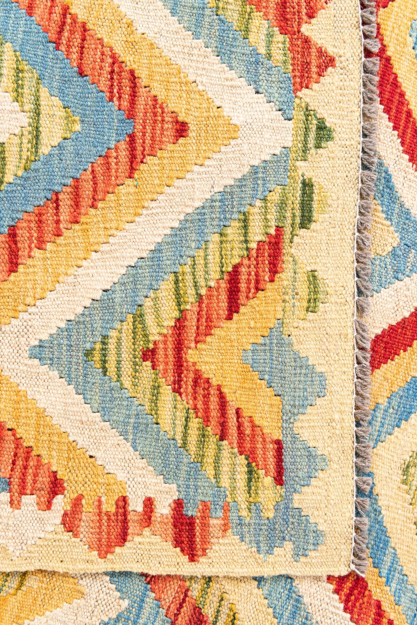 3' 5 x 6' 4 Hand Woven Kilim Maymana Wool Rug