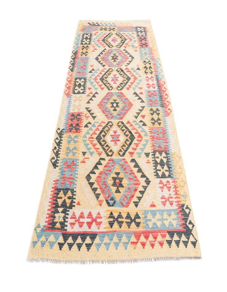 Detail image of 3' 6 x 6' 7  Hand Woven Kilim Maymana Wool Rug