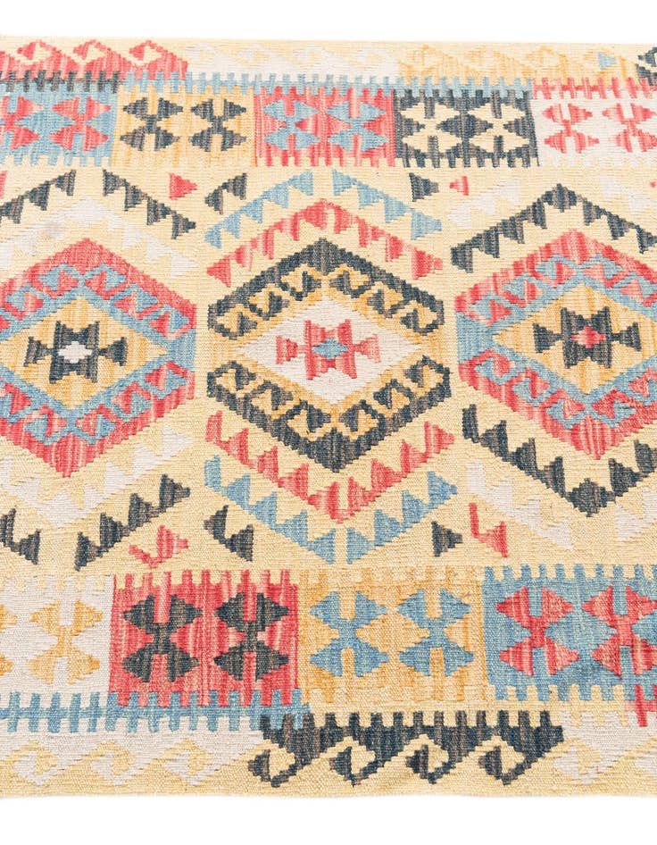 Detail image of 3' 6 x 6' 7  Hand Woven Kilim Maymana Wool Rug