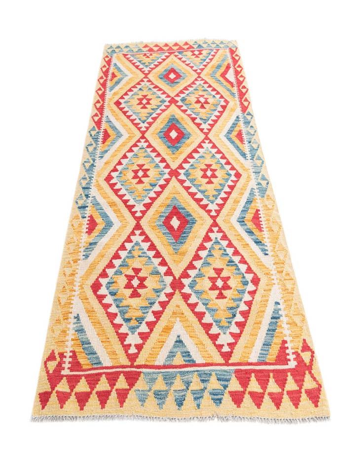 Detail image of 3' 9 x 6' 6 Hand Woven Kilim Maymana Wool Rug