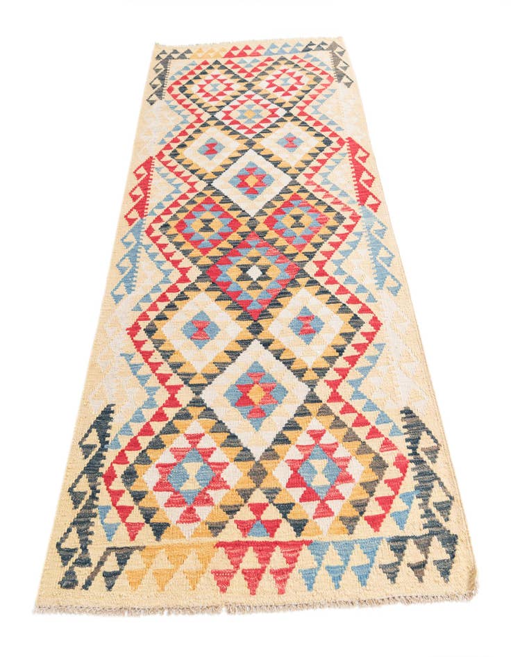 Detail image of 3' 6 x 6' 6  Hand Woven Kilim Maymana Wool Rug