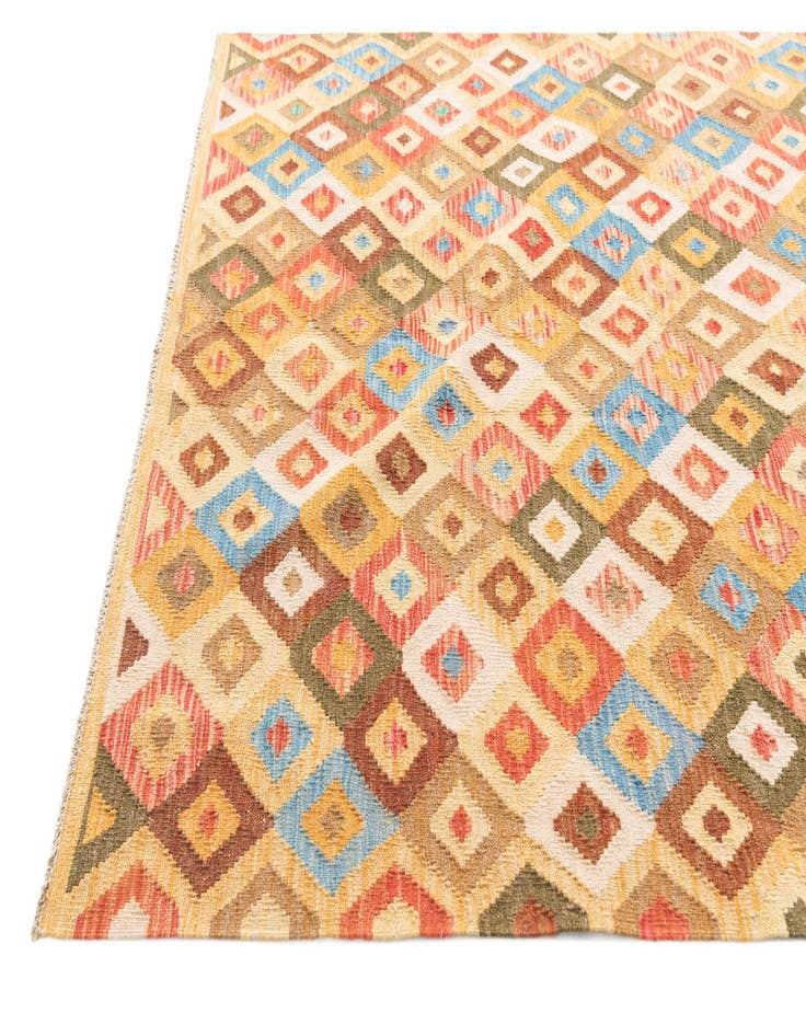Detail image of 5' x 6' 5  Hand Woven Kilim Maymana Wool Rug