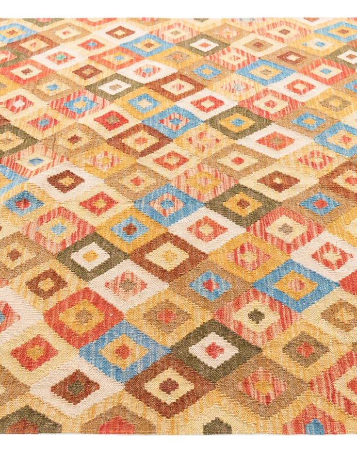 Detail image of 5' x 6' 5  Hand Woven Kilim Maymana Wool Rug