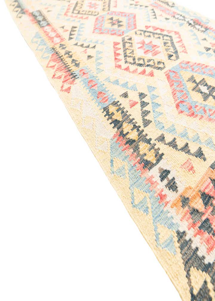 3' 7 x 6' 9 Hand Woven Kilim Maymana Wool Rug