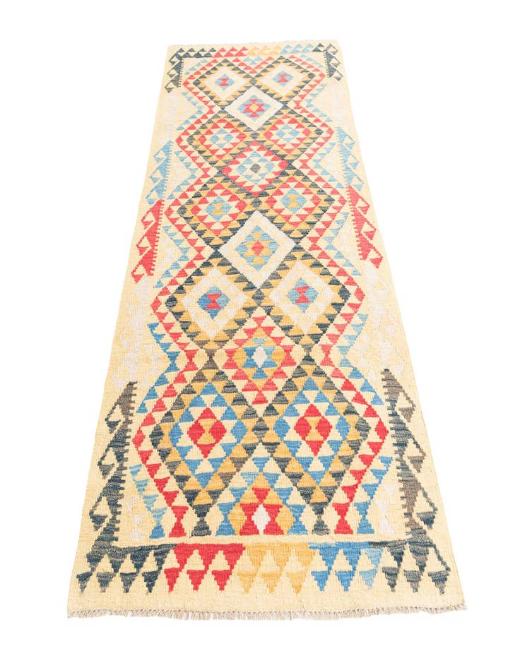 Detail image of 3' 5 x 6' 6  Hand Woven Kilim Maymana Wool Rug