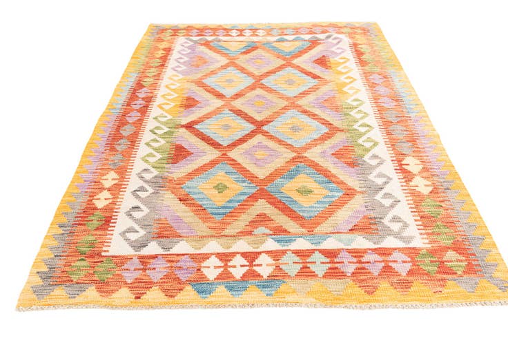 Detail image of 130cm x 180cm Hand Woven Kilim Maymana Wool Rug