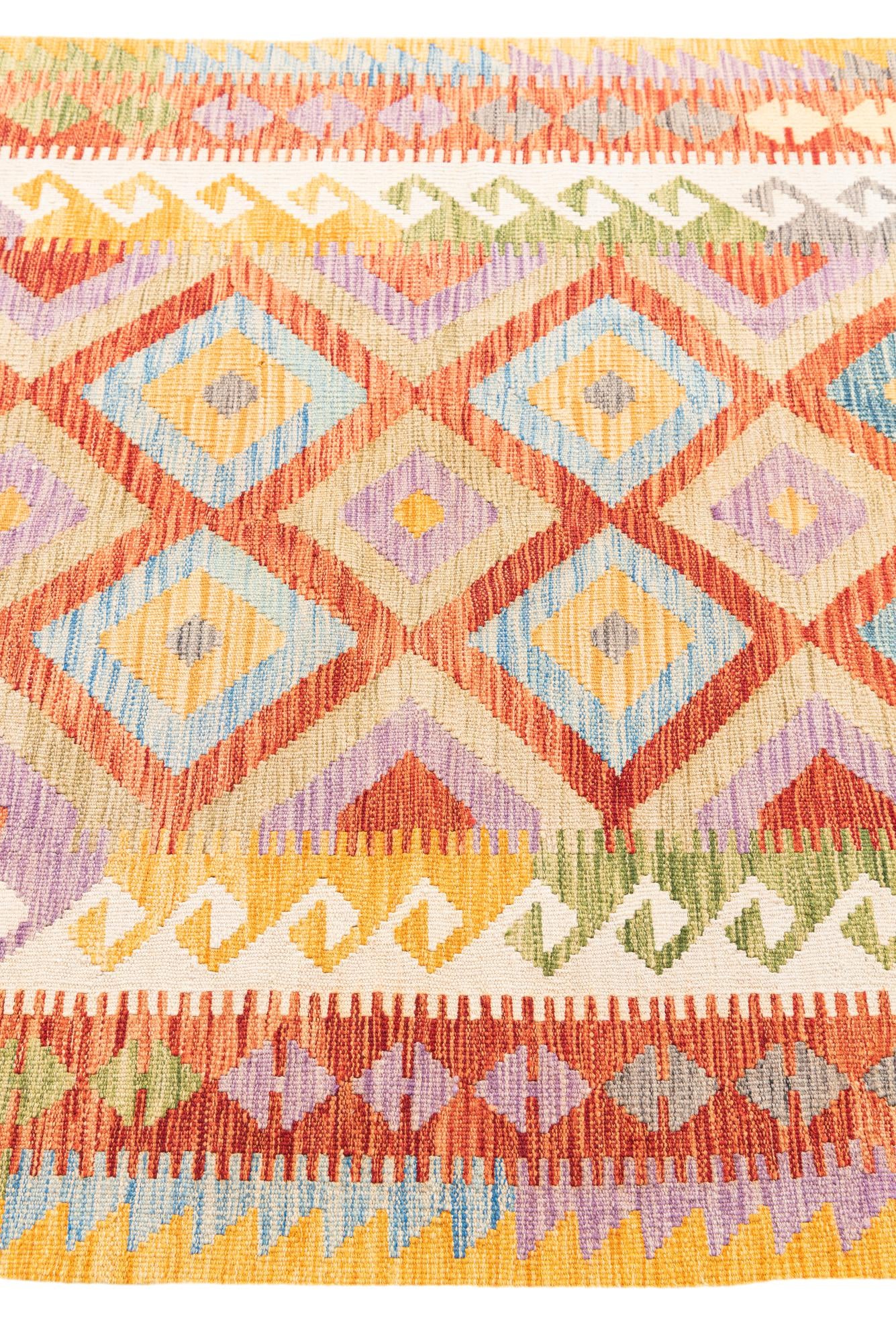 130cm x 180cm Tejido a mano Kilim Maymana Alfombra Lana