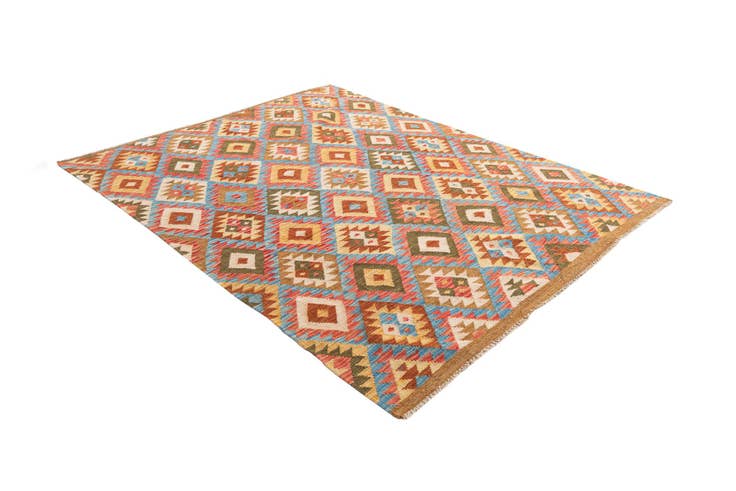 Detail image of 5' x 6' 6 Hand Woven Kilim Maymana Wool Rug